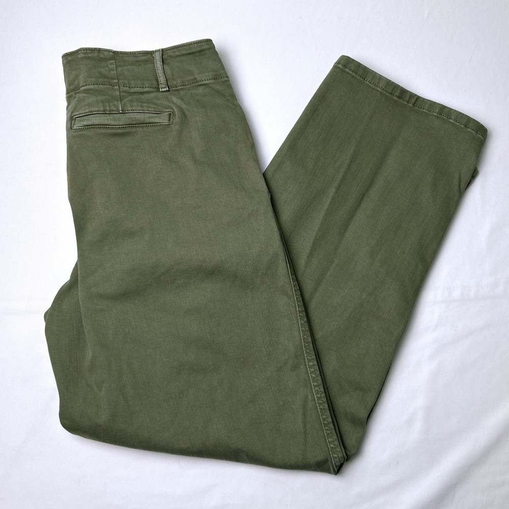 Banana Republic Womens High Rise Straight Fit Olive Green Jeans Size 30/10 Green